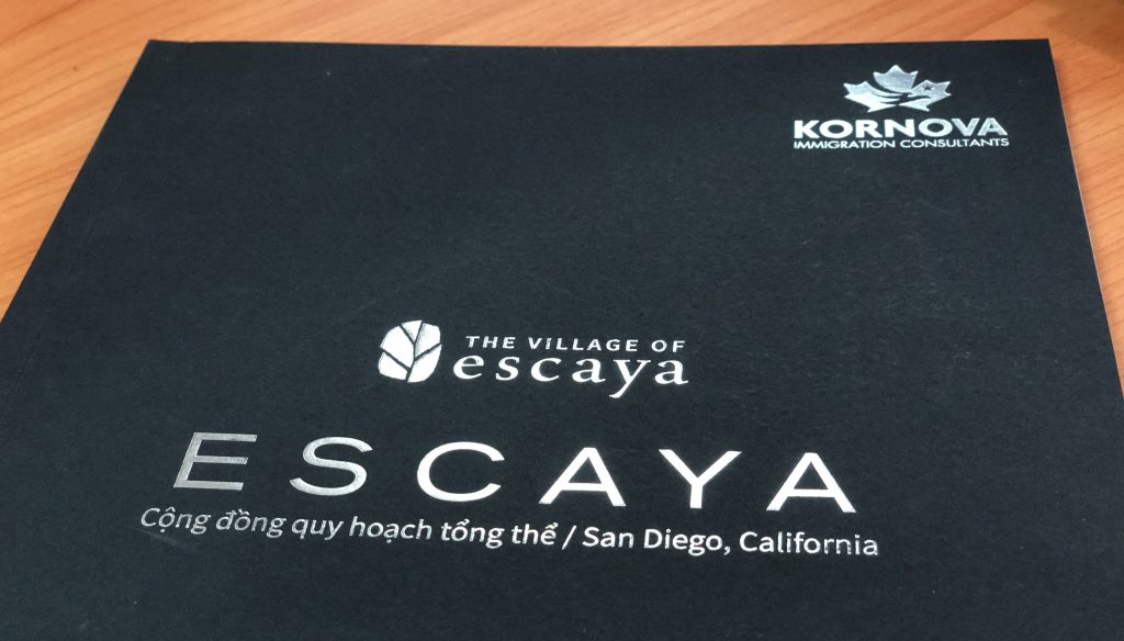 Cập Nhật Doanh Số Bán Nhà Của Dự Án  Escaya – Khu Đô Thị Ngoại Ô San Diego – Tháng 04/2018