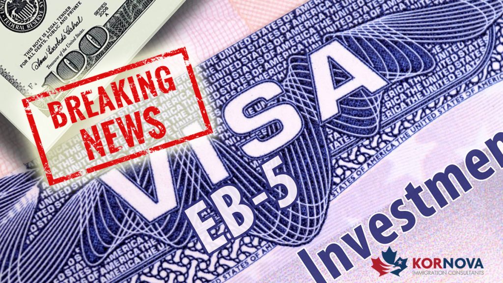 TIN NÓNG – Chương Trình EB5 Có Thể Khôi Phục Lại Mức Đầu Tư USD 500K ?!