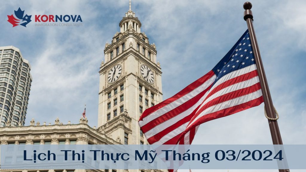 Định Cư Mỹ – Lịch Thị Thực Tháng 03/2024