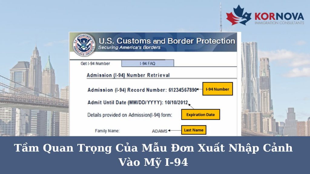 Tầm Quan Trọng Của Mẫu Đơn Xuất Nhập Cảnh Vào Mỹ I-94