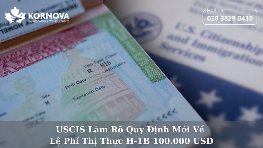 USCIS Làm Rõ Quy Định Mới Về Lệ Phí Thị Thực H-1B 100.000 USD