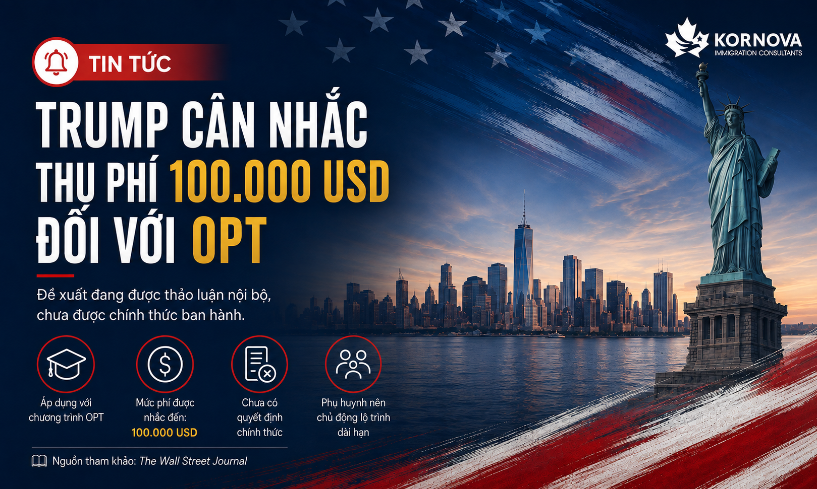 Mỹ cân nhắc áp phí OPT 100.000 USD: Gia đình du học sinh cần lưu ý gì?