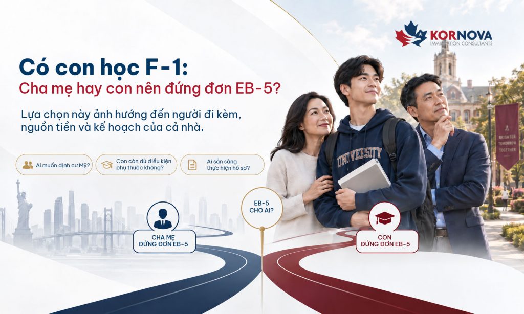 Có con học F-1: Cha mẹ hay con nên đứng đơn EB-5?