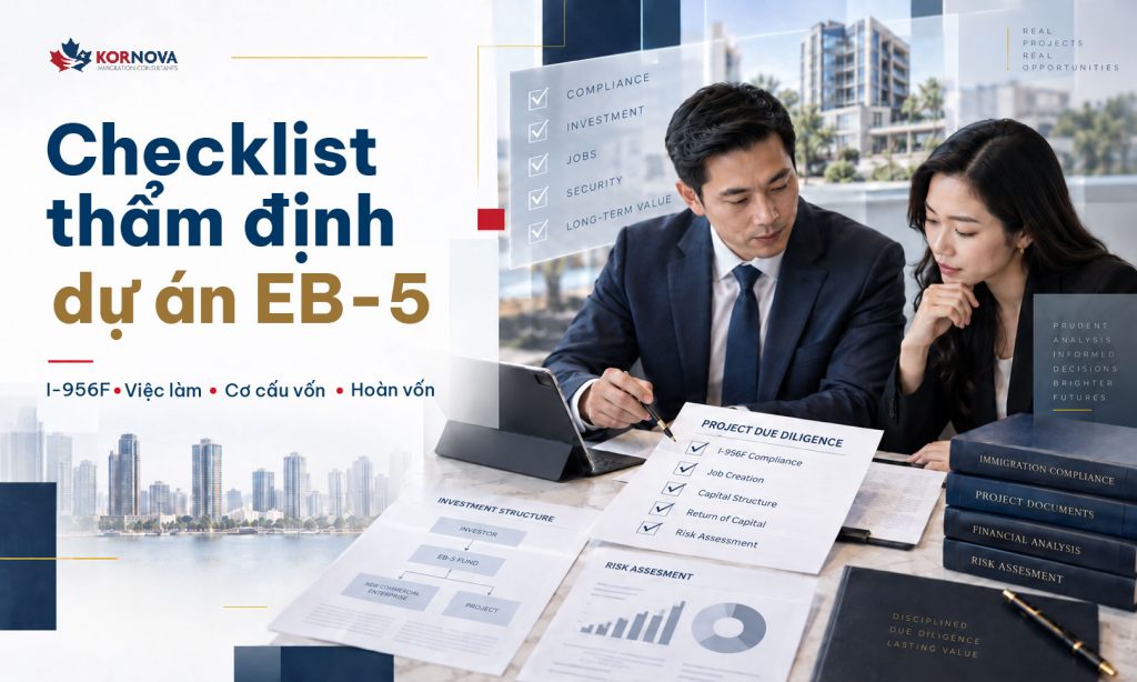 Checklist thẩm định dự án EB-5: I-956F, việc làm, cơ cấu vốn và hoàn vốn