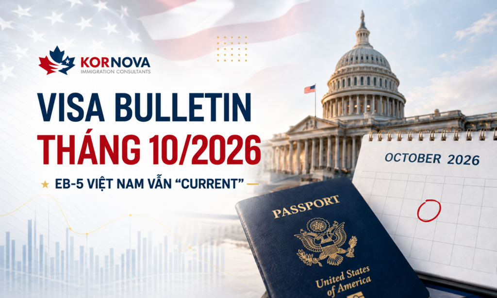Visa Bulletin tháng 10/2026: EB-5 Việt Nam vẫn “Current”, EB-2 và EB-3 lùi lịch