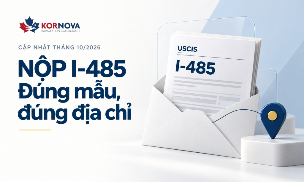 Nộp I-485 tháng 10/2026: Đúng mẫu rồi, đã kiểm tra đúng địa chỉ chưa?